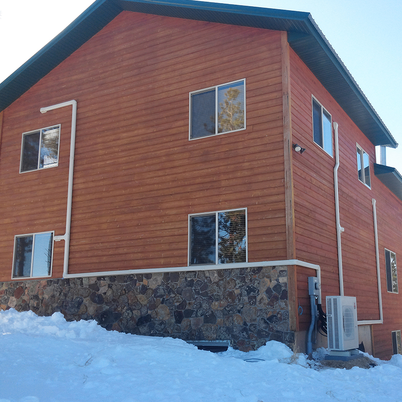 House in snow during winter season